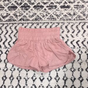 Pink High-Waisted Shorts